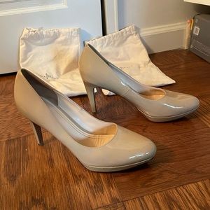 Cole Haan patent leather nude heels